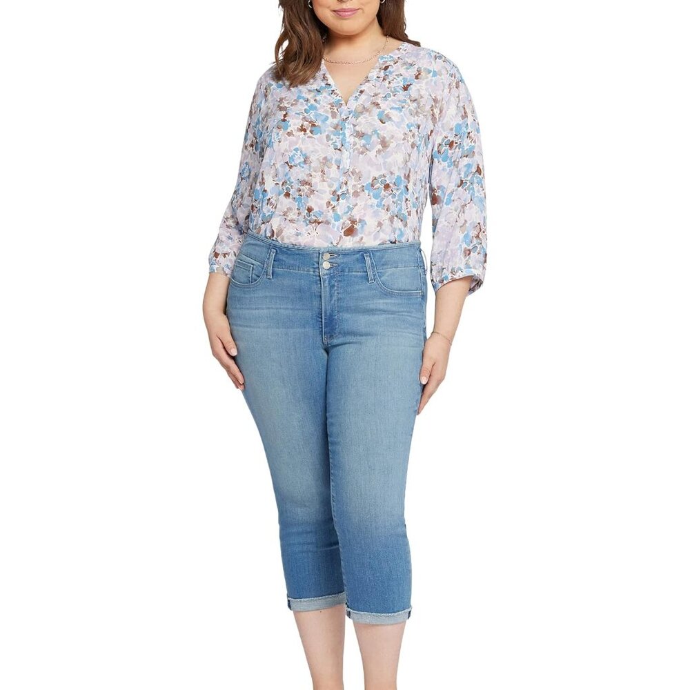 Nydj Chloe Capri Hollywood Jean in Mesmerize Size 14